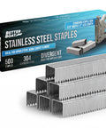 Tough As Nails Marine Grade Type T50 Stainless Steel Staple Gun Nails in a 500 count pack for upholstery and construction.
