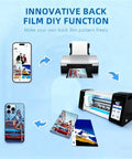 Hydrogel Film Cutting Machine For Cell Phone Screen Protectors And DIY Back Film, showing DIY film print and cut process