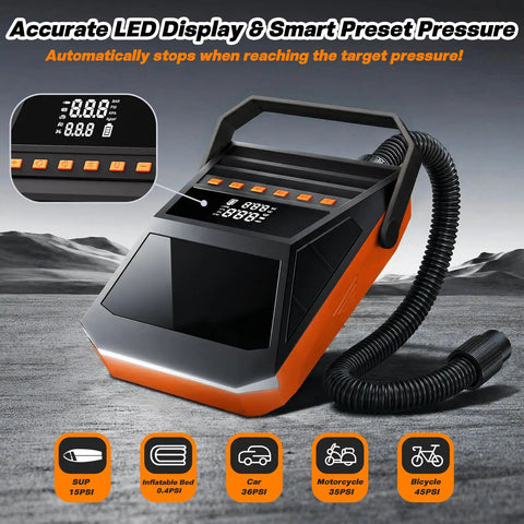 Portable 50 PSI Electric Pump For Paddle Boards And More With Auto Off Inflation And Deflation 12V DC Car Connector High Pressure SUP Pump Perfect For Stand Up Paddleboards Kayaks Boats Cars Bicycles And Air Mattresses