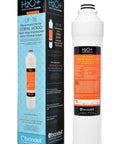 UF-15 Carbon Block Water Filter Replacement For Coral UC100 Under Sink Filtration System next to packaging box