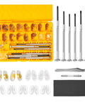 One Stop Magnetic Eyeglass Repair Kit With Magnetic Screws, 14 Sizes, 9 Nose Pads, Curved Tweezer, Precision Screwdriver Set, Cleaning Cloth