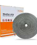 Bruiefpap weather strip for doors and windows; grey self-adhesive 39.4 ft coil.