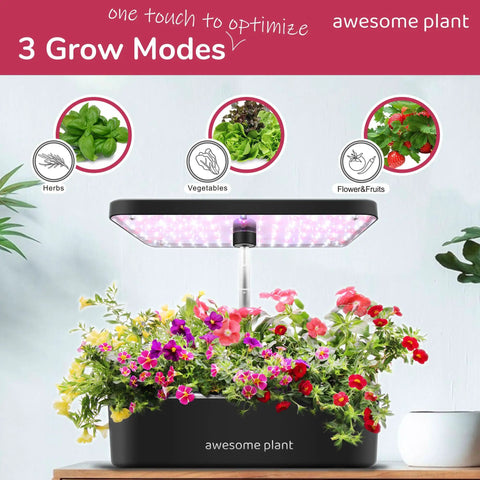 Dope Indoor Hydroponics Growing System Kit For 14 Pods With 5L Water Tank featuring LED grow light and flowering plants