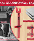 No Sweat 4 In 1 Router Jig And Precision Edge Guide For Woodworking Dead On Accurate Circle Cutting Milling Bracket Red large aluminum jig adjustable up to 15.75 inches.