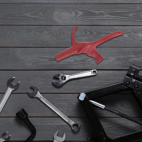 Foil Handle Replacement For Fencing Training And Competition With Stainless Steel Hand Guard on wooden surface with tools