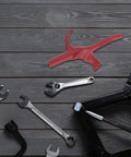 Fencing Foil Handle Replacement With Easy Installation Ergonomic Design And Stainless Steel Build In Red on wooden surface