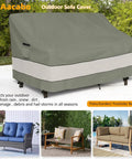 Outdoor Sofa Cover For Patio Furniture 79W 38D 35H Waterproof Heavy Duty Grey Green Built To Last All Weather Protection