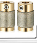 Two Pack Three Quarter Inch Diamond Grinder Bit Heads With Brass Core For Stained Glass Grinding And Glass Processing