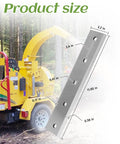 Heavy Duty 12 Inch Wood Chipper Blade Replacement Fits 4 Inch And 5 Inch Electric Start Chippers Shredder PK0903 PK090301 PK0915EH PK0915 with dimensions
