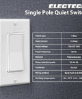 20 Pack Single Pole Decorator Light Switch With Wall Plate 15A 120 277V AC Rocker Paddle Interrupter UL Listed White Built To Last