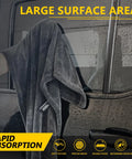 2 Pack 48x24 Inch Car Drying Towels For Ultra Absorbent Auto Detailing Heavy Duty Large Microfiber Car Wash Towels on wet car