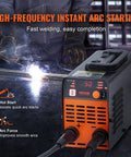 Portable 140Amp Arc And Lift TIG Welder 2 In 1 MMA Inverter With Hot Start Arc Force Anti Stick 110V in action on steel