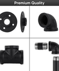 Built Tough 10 Foot Wall Handrail For Indoor Stairs Straight Up Heavy Duty Metal Railing Non Slip Matte Black Grab Bar parts