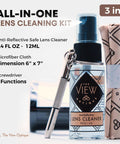 Fresh Eyes On The Go Lens Cleaning And Repair Kit With Half Ounce Antireflective Safe Spray Ultra Soft Microfiber Cloth Pocket Sized.