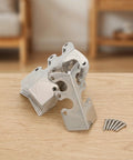 Heavy Duty Metal Corner Protectors Set For Jewelry Boxes Tables And Trunks with mounting screws on wooden surface