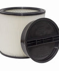 HEPA Cartridge Replacement Filter Compatible With 90304 90350 90333 Models Fits Most 5 Gallon Plus Wet Dry Vacuum Cleaners 1 Pack Durable Heavy Duty Filtration For Easy DIY Cleanup showing filter and cap