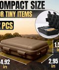 Small Waterproof Box For Hiking And Travel Portable Hard Case With Foam Padding And Tether Loops 4.92 By 2.95 By 1.53 Inches
