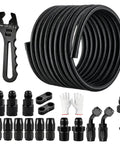 Top Tier 25ft 6AN Braided Fuel Line Kit With Adjustable Wrench And Fittings For Hot Rods CPE Hose Durable High Pressure Racer Gear; 25ft braided hose, fittings and wrench