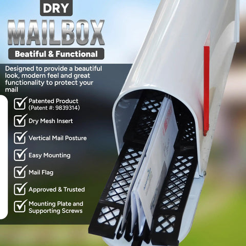 Outdoor Metal Mailbox With Waterproof Insert That Keeps Mail Dry In Any Weather Weatherproof Exterior Mailbox USPS Approved