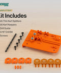 Killer Table Saw Splitter Safety Rig For Thin Kerf Blades And Zero Clearance Inserts With Slick Kickback Reduction Kit featuring splitters and drill guide.