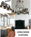 Industrial 3 Light Vanity Light In Oil Rubbed Bronze For Bathroom Wall Sconce With Vintage Charm Above Fireplace and Kitchen