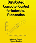 Cover of Distributed Computer Control Systems in Industrial Automation book featuring a chart and bold text on yellow background.