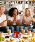 300 Count 8 Oz Unbleached Kraft Paper Cups Disposable Coffee Cups For Hot Or Cold Drinks Leak Resistant And Sturdy Ideal For Parties Home Or Office Use