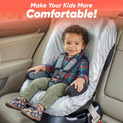 Baby Car Seat Sun Shade Cover Heat Protector Keeps Kid Cool On Every Ride UV Blocking Insulated Shade With Reflective Film Easy Install For Infants