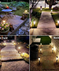 Eight Pack Solar Pathway Lights Outdoor LED Waterproof 3000K Tungsten Filament Bulbs For Lawn Garden Driveway Walkways And Patios, Bright Landscape Lighting That Transforms Yards installed in various outdoor settings