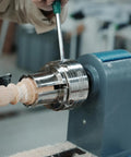 Long Nose Jaws For Wood Lathe Chuck With Serrated Inner Sides And Long Spigots For High Clamping On Long Workpieces