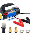 12V Diesel Transfer Pump 12 GPM Portable Electric Fuel Pump for oil change with attachments and clamps