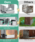 Comparison of Six Pack 4x4 Post Bases For Concrete And Wood Posts Galvanized Post Anchors vs rusty alternatives