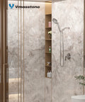 Heavy Duty 59 Inch Shower Head Hose With Stainless Steel Build And Leak Proof Brass Connectors in a marble bathroom