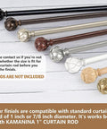 Bronze Curtain Rod Finials With Netted Texture, Fits 1 Inch Or 7/8 Inch Diameter Rods, Set Of 2, Classic Window Decor For Living Room Bedroom Kitchen And More, Easy To Install. Assorted colors on rods