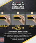 Nine Sensor Stud Finder And Wall Scanner with Deep Scan for Wood and Metal, Pro Sensor M90 in use, showing stud detection.