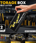 Crimping Tool And Connector Kit With 20 Types JST XH SYP 2.5mm And 2.54mm Connectors, tool case in hand, workshop background