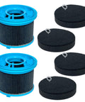 HEPA Vacuum Filter Kit Replacement For PowerClean FurGuard 280W And FurFinder 200W, Includes 2 Filters And 4 Pre-Filter Pads