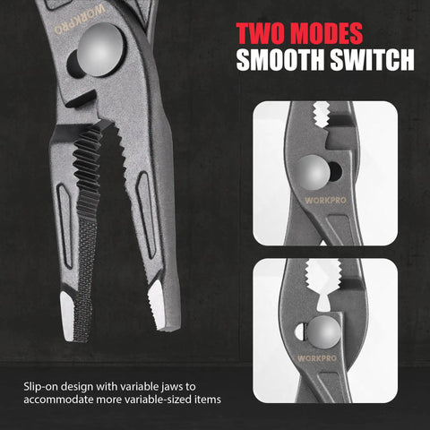 8 Inch Long Nose Slip Joint Pliers With A Solid, Comfortable Grip And Handles, CR V Steel Needle Nose Pliers With Dual Jaw Positions