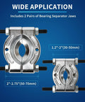 Heavy Duty 14 Piece Bearing Puller Set With 5 Ton Capacity Includes 2 Inch And 3 Inch Bearing Separator Jaws 6 Inch Yoke