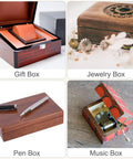 Slick Invisible Brass Barrel Hinges 24 Pack 5X17mm Concealed Woodcraft Hardware For Jewelry Boxes, featured on gift, jewelry, pen, and music boxes.
