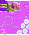 Ultimate Diamond Art Kit For Kids 6-12 3000+ Sparkly Gems For Unicorns, Rainbows, Rockets And More All In One Craft Set For Creative Boys And Girls Perfect Birthday Gift And Classroom Activity, gem kit essentials with stylus and keychains