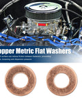Knock Out Quality Copper Flat Washers And Sealing Gasket Rings Built Like A Tank For M8 18mm 1mm Bolt Nuts And Screws Universal Fit Garage Ready Gear Kits on engine