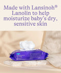 Ultra Gentle Baby Wipes With Lanolin For Sensitive Skin Hypoallergenic And Lightly Scented Six Pack Of 480 Wipes package image
