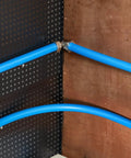 Installed Heavy Duty Pro Grade 300 Foot Air Compressor Line Kit With Three Quarter Inch HDPE Aluminum HDPE Three Layer Tubing for garages.