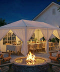 10x20 Ft Party Tent Canopy With Six Removable Sidewalls, Waterproof Outdoor Shelter For Backyard Patio Weddings And BBQs, Durable Alloy Frame