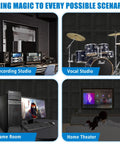 Different room setups with 4 Pack 48 By 24 By 2 Inches Acoustic Panels Egg Crate Foam Soundproof Panels For Walls And Ceilings