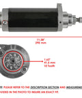 Mercury Outboard Starter Fits 115Hp 140Hp 115Elpt 140Elpt 1980s Marine Engines Easy Install Replacement Part Plug N Play For 1979 1985 Reliable Start For Quick Smooth Starts On The Water, showing top view with measurements.