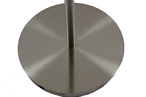 Base of Adjustable Beam LED Floor Lamp With Pull Shade, aluminum gold finish