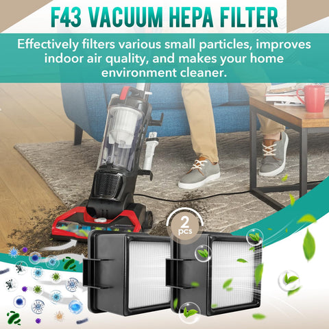 2 Pack HEPA And Foam Filter Replacement Set for Easy Lite Cyclonic Quick Vac UD20005 and Extreme Cyclonic Quick Vac UD20010 displayed