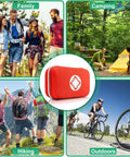 Red compact first aid kit with medical cross; 275-piece emergency kit for car/home/travel, Amazon brand